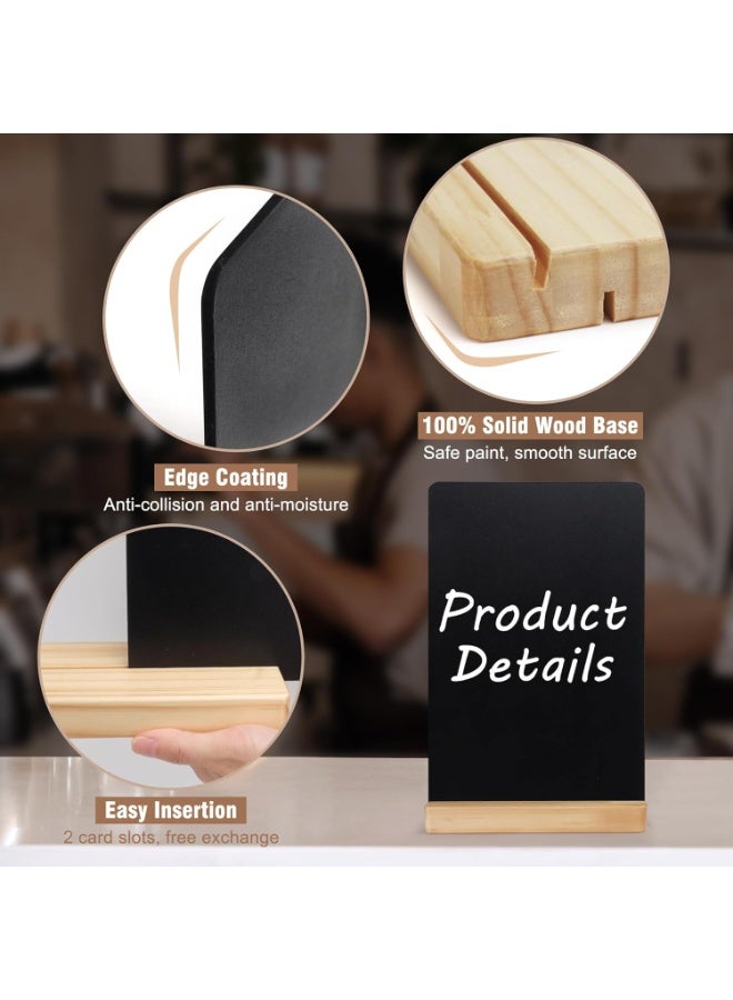 YelaJoy Small Chalkboard Words Sign - 2 Pack 8x12 Inch Tabletop Decorative Chalk Board with Wooden Stand, Double-Sided Erasable Message Menu Board for Food, Store, Business, Wedding - Image 4
